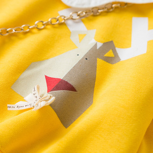 เสื้อท็อปส์แฟชั่นสำหรับเด็กผู้หญิง ดีไซน์ปกเสื้อสีสันสดใส แต่งระบายชายเสื้อ สไตล์ลำลอง จากโรงงานจีน - Product Image 5