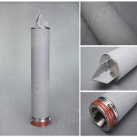 Cartouche filtrante frittée en poudre de titane de haute pureté 5.0 microns 10 pouces DOE Code7 pour vapeur