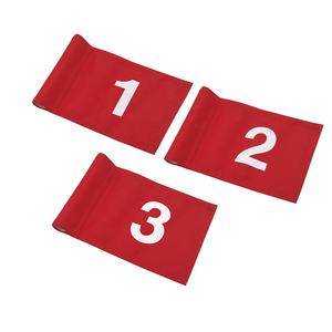 रेशम की स्क्रीन प्रिंटिंग मिनी गोल्फ के झंडे 1-9 अभ्यास संख्या में नायलॉन 420 डी हरे झंडे लगाए - Product Image 4