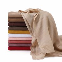 Modèle Hijab de couleur unie léger et souple de couleur personnalisée Hijab musulman pour un style de tous les jours