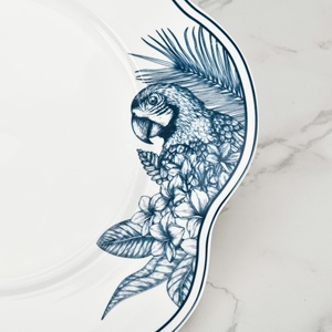 Wholesale 20pcs Luxury Blue Elegance Classic Ceramic Plate Dinner Porcelain Dishes Set Home Use Tableware <b>Dinnerware</b> Sets - Product Image 3
