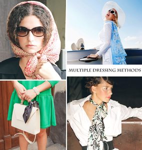 Écharpe en satin exquise de 35 pouces pour femmes, sensation de soie excellente, <span class=keywords><strong>bandana</strong></span> uni tendance pour les activités de plein air - Product Image 6