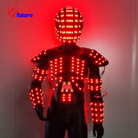 Hunan Future Smart LED Vest Suit avec casque de contrôle sans fil Performance DJ LED Light Costume pour Jazz Dance Ballroom Wear