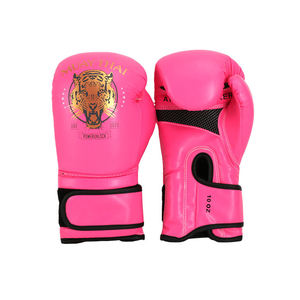 Venta caliente 10oz 14oz Guantes de Kickboxing Logotipo personalizado Impreso Guantes de entrenamiento de boxeo Hecho Cuero PU Cuero Entrenamiento de negocios - Product Image 4