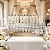 Support de présentation de parfum de table en verre argenté 375 ml, 12 bouteilles, design personnalisé, pour décoration de mariage