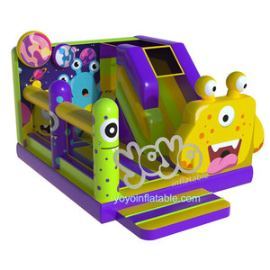 Enfants Espace Monstre Gonflable Combo Maison Tentacule Monstre Décor Escalade Mur Tunnel Sûr Maille Enceinte Famille Playdates - Product Image 1