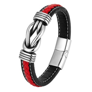 Fashion Irregular Graphic Accessories Men's Simple Leather Braided <b>Bracelet</b> Combination Wristband Personalized Nordic Jewelry - Product Image 3