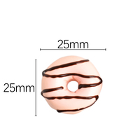 Breloque en résine simulée en forme de donut pour accessoires de colle crème faits main DIY, figurine miniature en résine