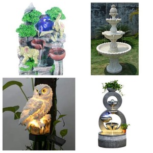 Zen Meditation Decor Home, Fengshui Resin Rockery Desktop Geometric Shape <strong>Outdoor</strong> Water Fountain <strong>Waterfall</strong>