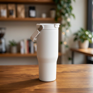 Gobelet isotherme en acier inoxydable non marqué de 900 ml, certifié RCS recyclé, à double paroi sous vide avec couvercle double couche en cuivre - Product Image 2