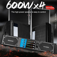 Amplificateur Audio Professionnel 600W 10000W 4 Canaux Puissant pour KTV Scène Concert Église