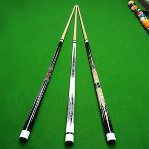 Taco de billar de madera de arce de 1/2 unión, estilo chino, de doble sección, 57 pulgadas, para Black Eight, con punta grande de 11-13mm, para Nine <span class=keywords><strong>Ball</strong></span> americano y Snooker - Product Image 2