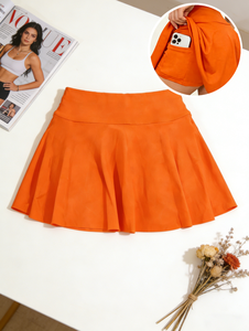 4 Conjuntos de Minifaldas Deportivas de Tenis Transpirables y Cómodas con Cintura Regular, Anti-Exposición, Multicolor, Corte en A y Bolsillos, Gran Ahorro - Product Image 5