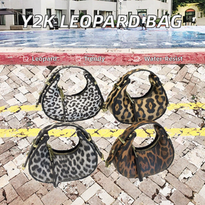 Mini Bolso Bandolera de Piel Sintética con Estampado de Leopardo para Mujer, Tendencia Y2K, Moda Coreana, Impermeable, con Cierre, de Poliéster - Product Image 2