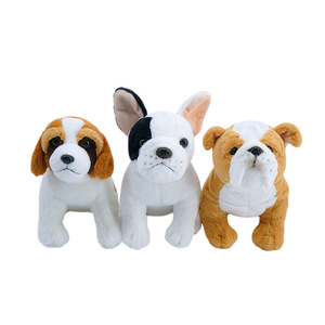 Peluche de simulation de bouledogue, poupée de confort, oreiller de poupée, dessin animé, Noël, rembourrage en coton PP, 11-30 cm, vente en gros - Product Image 1