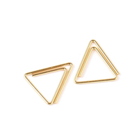 Trombones triangulaires dorés personnalisés de haute qualité Clips en métal Papeterie pour l'école et le bureau Vente entière
