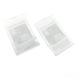 A buon mercato taglio dritto nastro bianco stampato etichetta di raso Persona scritta etichetta personalizzata per la fabbrica di abbigliamento all'ingrosso - Product Image 6