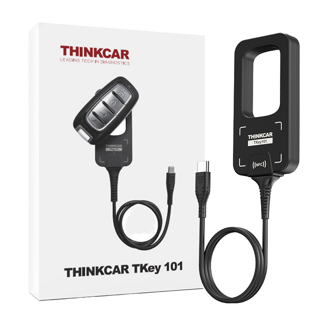 THINKCAR TKey101 Automotive Key Programming Tool Supports for Smart Key Unlock Frequency Ignition Coil Detection Generate Clone