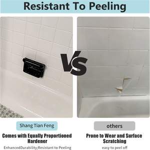 Kit <span class=keywords><strong>de</strong></span> peinture pour carreaux <span class=keywords><strong>de</strong></span> céramique blanc inodore réparation d'évier <span class=keywords><strong>de</strong></span> baignoire à haute brillance pour <span class=keywords><strong>salle</strong></span> <span class=keywords><strong>de</strong></span> <span class=keywords><strong>bain</strong></span> mur <span class=keywords><strong>douche</strong></span> <span class=keywords><strong>carrelage</strong></span> porcelaine baignoires revêtement peinture - Product Image 4