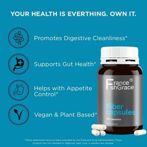 Nuevo Suplemento de Fibra a Base de Extractos de Plantas Herbales, Ayuda a Eliminar Residuos y Mantener una Regularidad Digestiva, para Hombres y Mujeres, 120 Cápsulas - Product Image 4