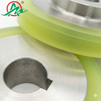 Roue d'entraînement solide en acier de véhicule guidé automatisé Personnaliser 180mm 200mm Roue en polyuréthane Pu Rouleau d'alimentation en polyuréthane