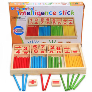 Giocattoli Montessori Fai-da-Te per Bambini Blocchi di Legno Numerati <span class=keywords><strong>Bastoncini</strong></span> per Contare Giochi Educativi di Matematica Regali - Product Image 1