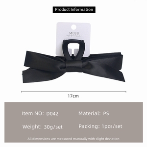 <span class=keywords><strong>Pince</strong></span> à Cheveux Noeuds Noirs Style Hepburn de 17 cm, <span class=keywords><strong>Grande</strong></span> <span class=keywords><strong>Pince</strong></span> Arrière pour Femmes - Product Image 6