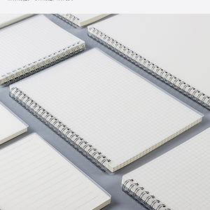 Cubierta dura para escuela, cuaderno de PP transparente, barato, punteado/rejilla/líneas/blanco, B5, A4, A5, espiral, muestra gratis - Product Image 3