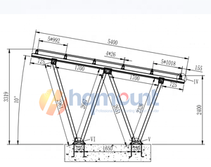 Structure de <span class=keywords><strong>caport</strong></span> de parking photovoltaïque personnalisée en aluminium Système de montage d'auvent PV Abri de voiture solaire - Product Image 1