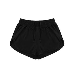 Short femme personnalisable 100% polyester coupe droite respirant avec logo autocollant et motif de couleur design short femme - Product Image 1