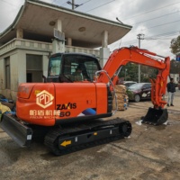 Mini-excavatrice sur chenilles hydraulique Hitachi ZX60 d'occasion de haute qualité, d'origine japonaise, 6 tonnes, en bon état, avec lame de bulldozer