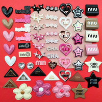 Accessoires DIY coréens : Patchs en perles de résine, motifs étoile, cœur, nœud papillon, petites fragrances colorées, pour coiffes, épingles à cheveux et coques de téléphone portable