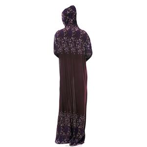 Abito Abaya Islamico Modesto in Organza e Chiffon Traspirante su Misura per Donne Taglie Forti, Adatto a Tutte le Stagioni - Product Image 6