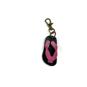 Retro flip-flop <b>bag</b> <b>charm</b>, new keychain, PU leather flip-flop pendant, personalized car keychain - Product Image 5