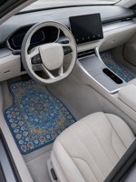 Tapis de sol de voiture en velours de cristal à motif persan personnalisé 4 PCS Tapis de sol de voiture en silicone antidérapant