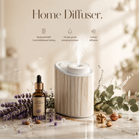 Nouveautés 2026 Diffuseur de Parfum Portable 60ml Effet Bois Contrôle WiFi Intelligent Diffusion Sans Eau Utilisation Maison et Voiture Rechargeable