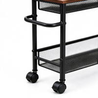 Étagère de rangement étroite à roulettes multi-niveaux pour espaces restreints, chariot utilitaire mobile pour salle de bain et organisation domestique, faible MOQ