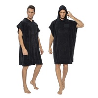 Serviette de plage unisexe BKD OEM, peignoir de change, poncho d'extérieur 100% polyester, motif uni, séchage rapide, respirant, tricoté à l'avant