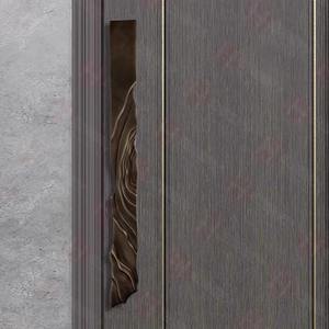 Manija de puerta abierta de vidrio doble para centro comercial de hotel moderno de lujo ligero Acabado Impermeable Grado 1 Clasificación de fuego Aleación de aluminio - Product Image 1