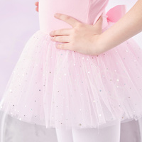 Gaun Tutu Balet Anak Lengan Pendek Warna-warni B8108 dengan Bahan Nylon Spandex Lembut dan Nyaman untuk Latihan Bayi Perempuan