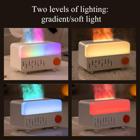 Diffuseur d'arômes à bruit blanc, mini haut-parleur de bureau, diffuseur de parfum rechargeable USB, diffuseur de parfum intelligent à flamme 3D pour la maison