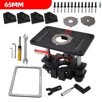 REALMAX W-34 Banc de travail de précision pour défonceuse à bois, réglable de 65 mm à 69 mm, avec plaque de montage