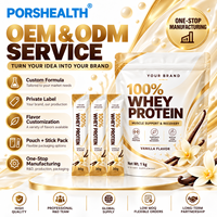 Poudre de protéines de lactosérum ODM saveur caramel, 20-29g de protéines par portion, certifiée HALAL, nutrition sportive, sachet, fournisseur de marque privée