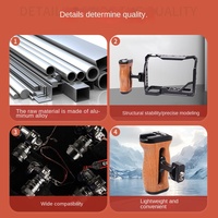 Empuñadura Lateral Universal Extensible de Aluminio CNC Personalizada Estilo ARRI para Cámaras DSLR con Posicionamiento y Agarre Lateral para Jaula