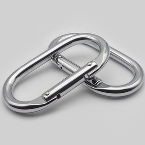 7 Mosquetones Grandes de Acero Ovalados Sin Bloqueo con Gancho de Seguridad de Resorte para Escalada, Hechos en China - Product Image 2