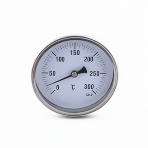 Termómetro Industrial Axial Bimetálico de Acero Inoxidable de 100 mm para Medición de Temperatura - Product Image 1