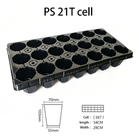 Plateau de semis profond à 21 cellules, grand plateau de germination pour arbres, canne à sucre, maïs, tomates, racines profondes, serre, pépinière