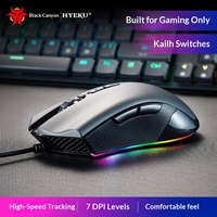 HEXGEARS GM313 PMW3325 5000 DPI 7 Tingkat 1000Hz Kailh Switch RGB 7 Tombol Ergonomis Ringan 150g Mouse Gaming PC USB Berkabel