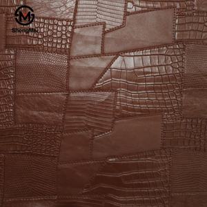 Commercio all'ingrosso 0.9mm animali goffrato Calfkid Patchwork tessuto in pelle per borse da donna taccuini mobili decorativi elastici - Product Image 4