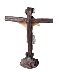 Cruz Padre Santo Padre Madonna artesanía de resina religiosa nuevos adornos creativos regalos sagrados vacaciones